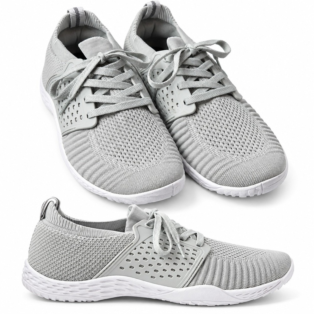 WHITIN Barefoot Minimalist Cross-Trainer Sneaker Mens Sz EU/44 US/11W Gray White